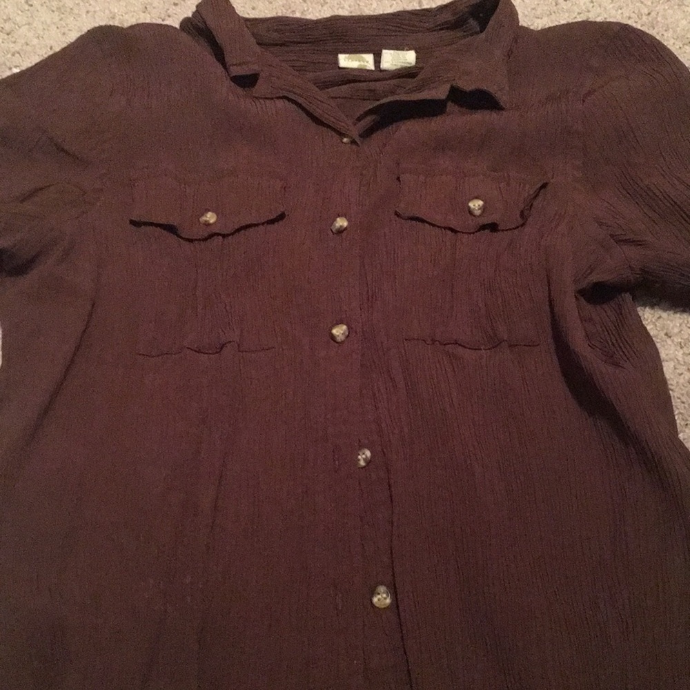 Brown dress shirt